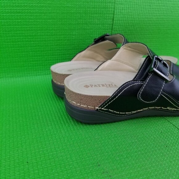 ✅Patrizia Spring Step WILDLAND Black Wedge Slide Slip On Strap Sandal Womens 37 - Picture 14 of 16